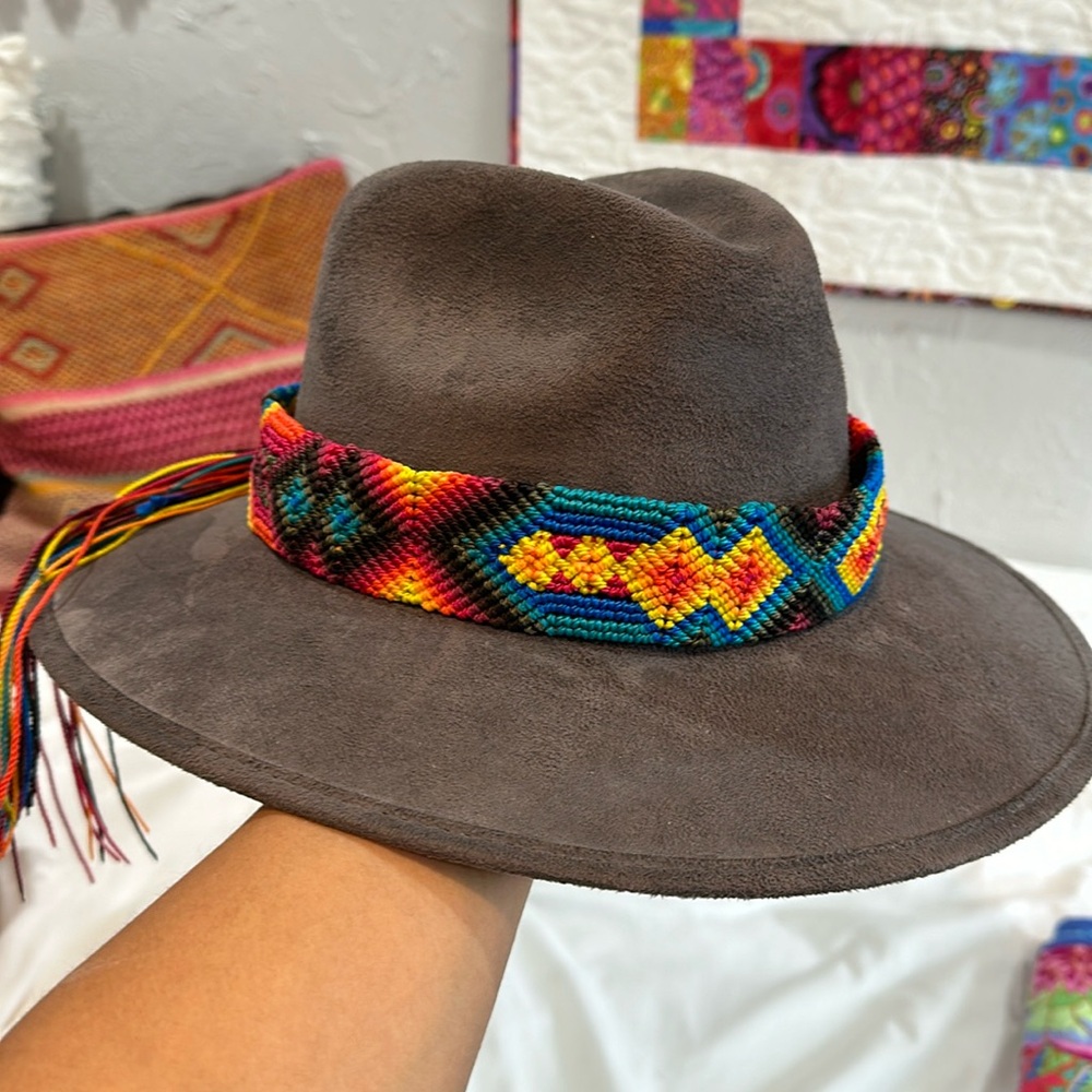 Mexican wide brim suede fedora